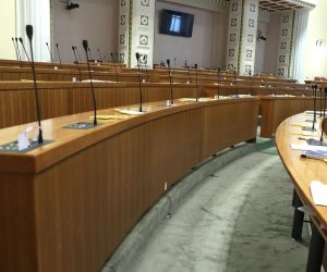 01.09.2020., Zagreb - Za 2. izvanrednu sjednicu Sabora koja pocinje sutra zastupnici dobivaju nove fotelje. Iako za prosli saziv vlada opce misljenje da stare i nisu bas jako trosili, godine su ucinile svoje i u tijeku je zamjena. Inace, Sabornica u ovom izlgedu uredjenja je 1995. godine
Photo: Patrik Macek/PIXSELL