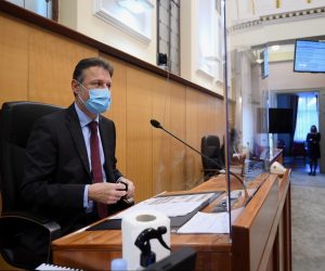 04.02.2021., Zagreb - Sjednica Hrvatskog Sabora na kojoj je bila rasprava o zakonu o autorskim pravima i srodnim pravima. Predsjednik Sabora Gordan Jandrokovic. Photo: Marko Lukunic/PIXSELL