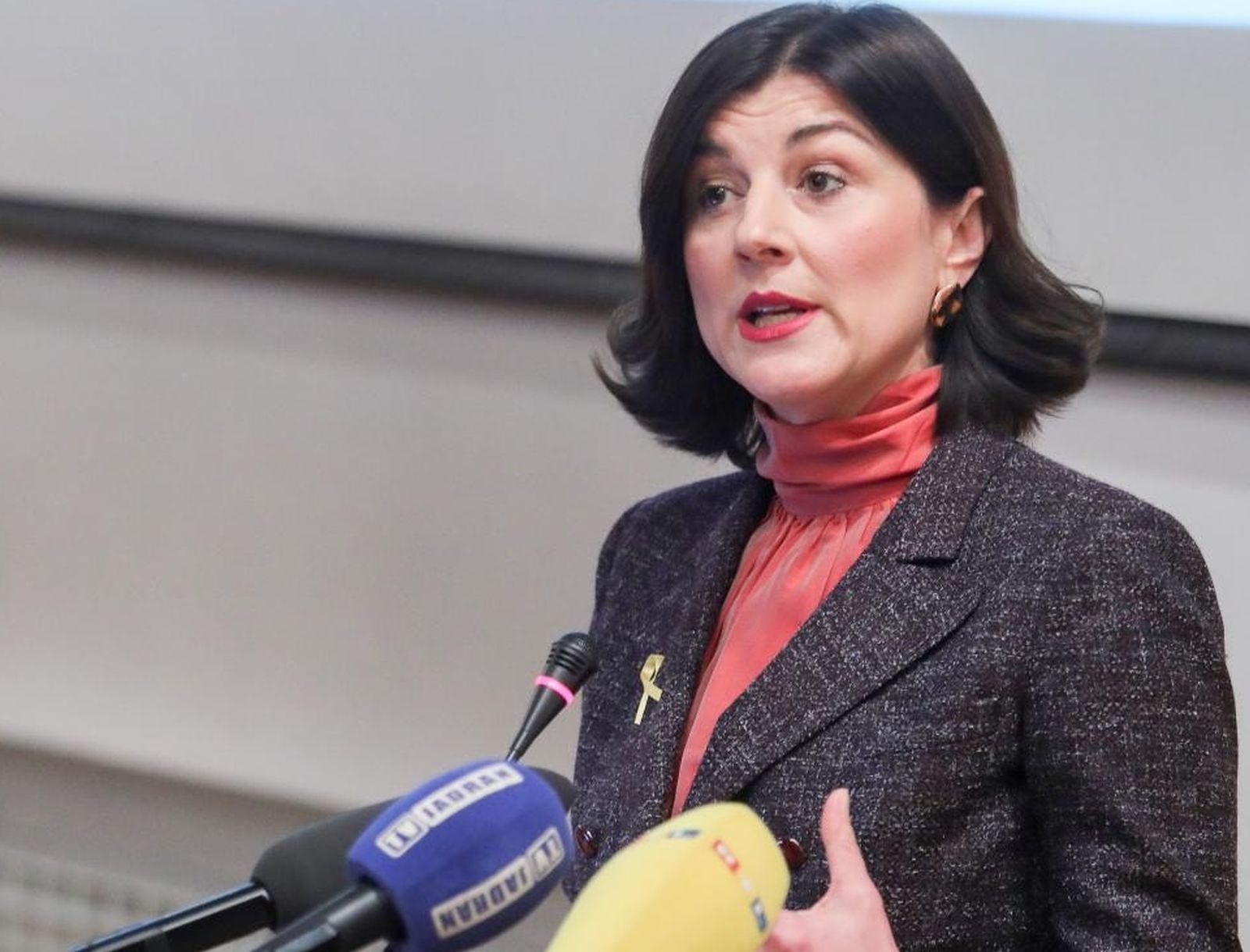 04.03.2020., Zagreb - Hrvatski lijecnicki zbor odrzao je strucni simpozij na temu Metabolicki sindrom u djece na kojem je sudjelovala i prva dama Sanja Music Milanovic.
Photo: Borna Filic/PIXSELL