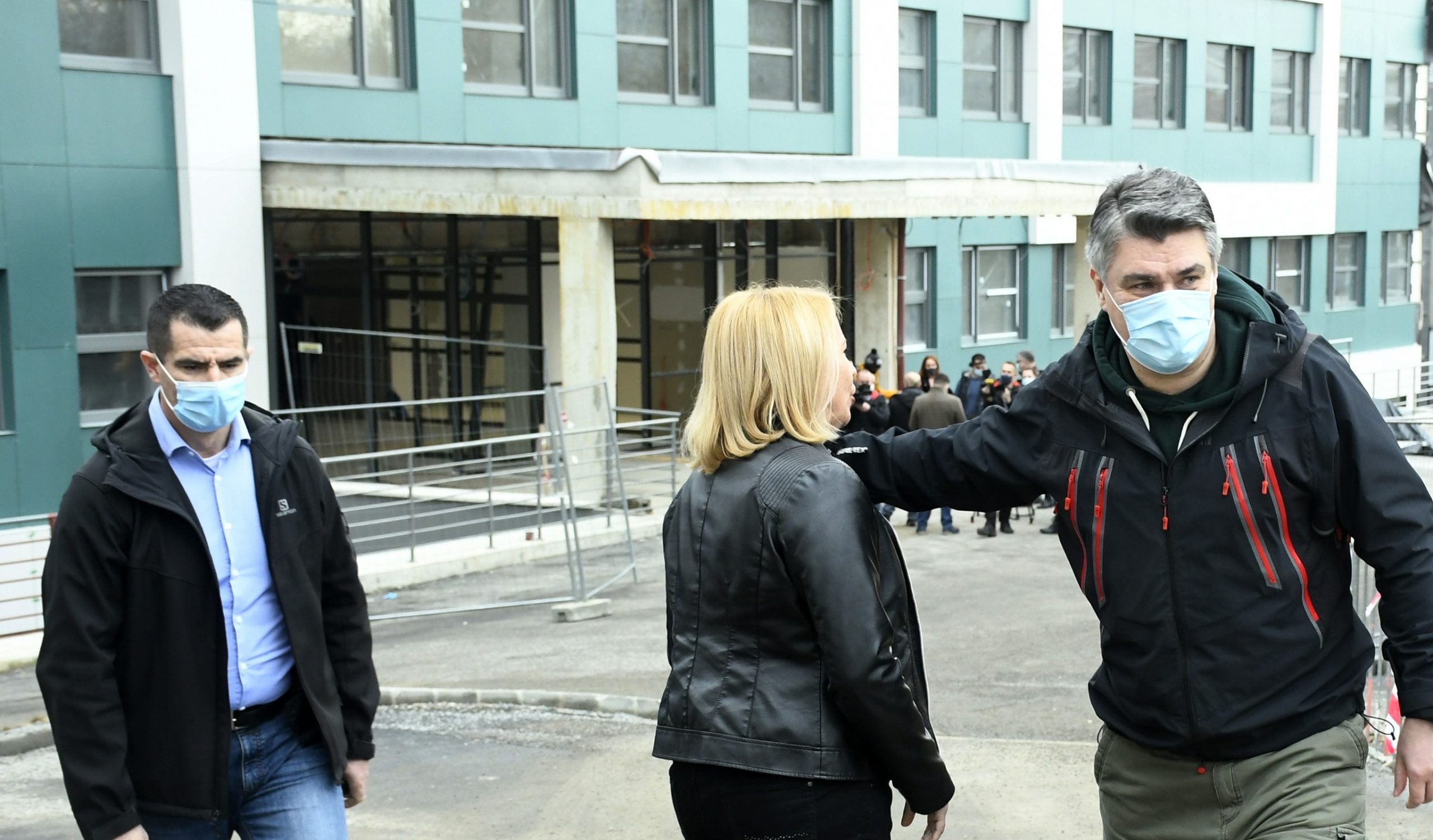 05.02.2021., Sisak - Predsjednik Republike Hrvatske Zoran Milanovic i gradonacelnica Siska Kristina Ikic Banicek obisao je Opcu bolnicu Sisak. Photo: Nikola Cutuk/PIXSELL