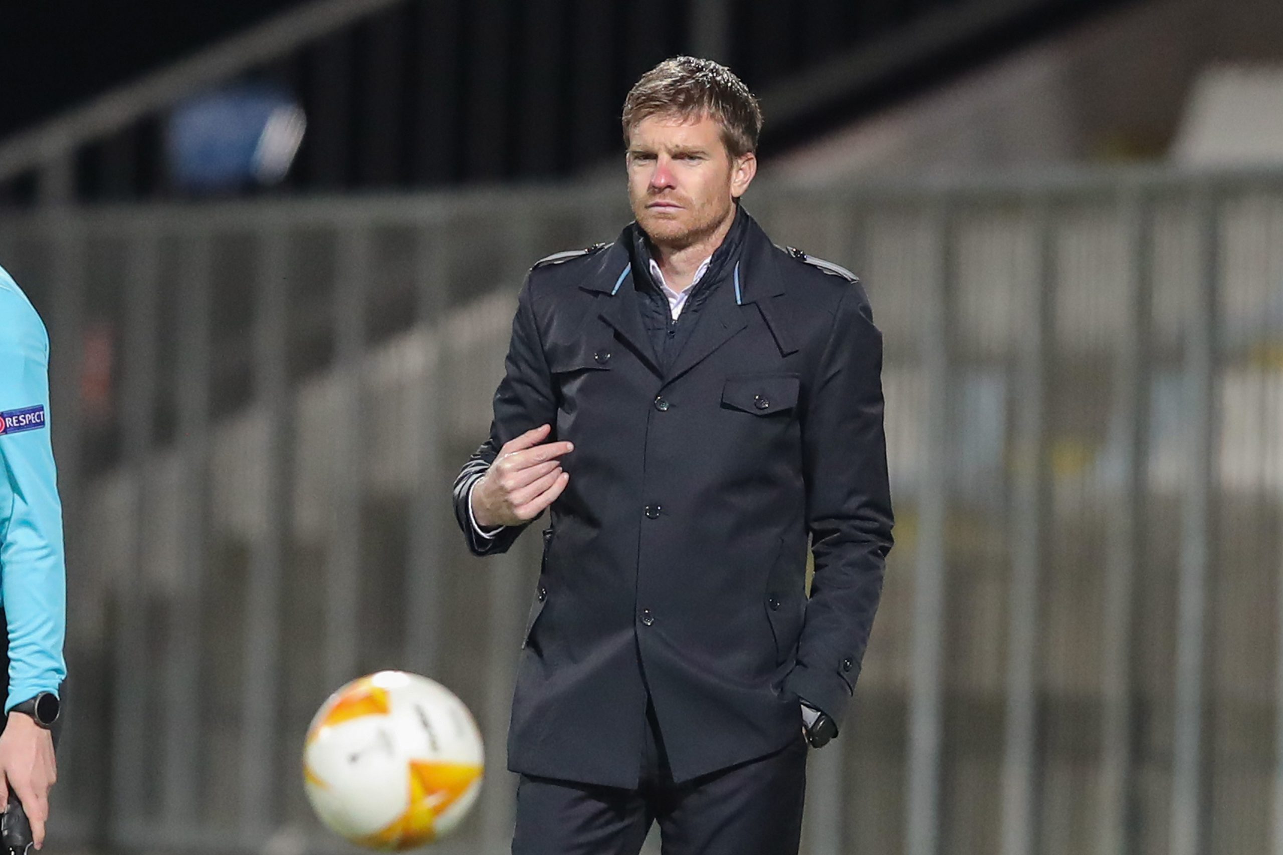 05.11.2020., stadion HNK Rijeka, Rijeka - UEFA Europa liga, 3. kolo: HNK Rijeka - SSC Napoli. Trener HNK Rijeka Simon Rozman.
Photo: Goran Stanzl/PIXSELL