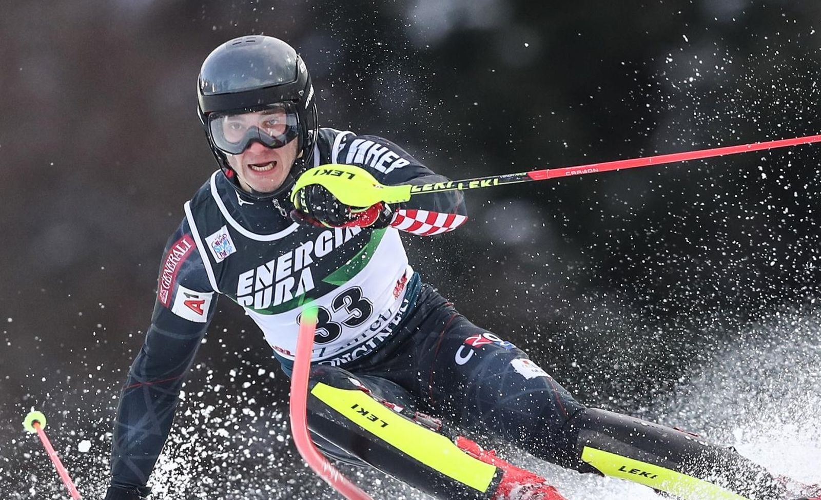 06.01.2021., Zagreb - Druga voznja muskog slaloma Audi FIS Svjetskog skijaskog kupa Snow Queen Trophy. Istok Rodes Photo: Luka Stanzl/PIXSELL