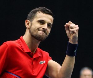 07.03.2020., Dom Sportova, Zagreb - Davis Cup, kvalifikacije, Hrvatska - Indija, parovi. Mate Pavic, Franko Skugor - Rohan Bopanna, Leander Paes. 
Photo: Goran Stanzl/PIXSELL