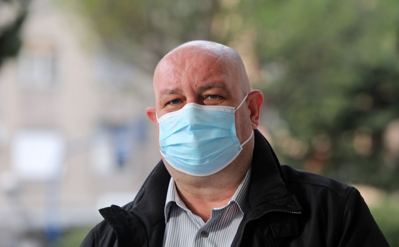 08.01.2021., Rijeka - Konferencija za medije clanova Stozera civilne zastite Primorsko-goranske zupanije pred Pomorskim i povijesnim muzejem Hrvatskog primorja. Epidemiolog Dobrica Roncevic. 
Photo: Goran Kovacic/PIXSELL