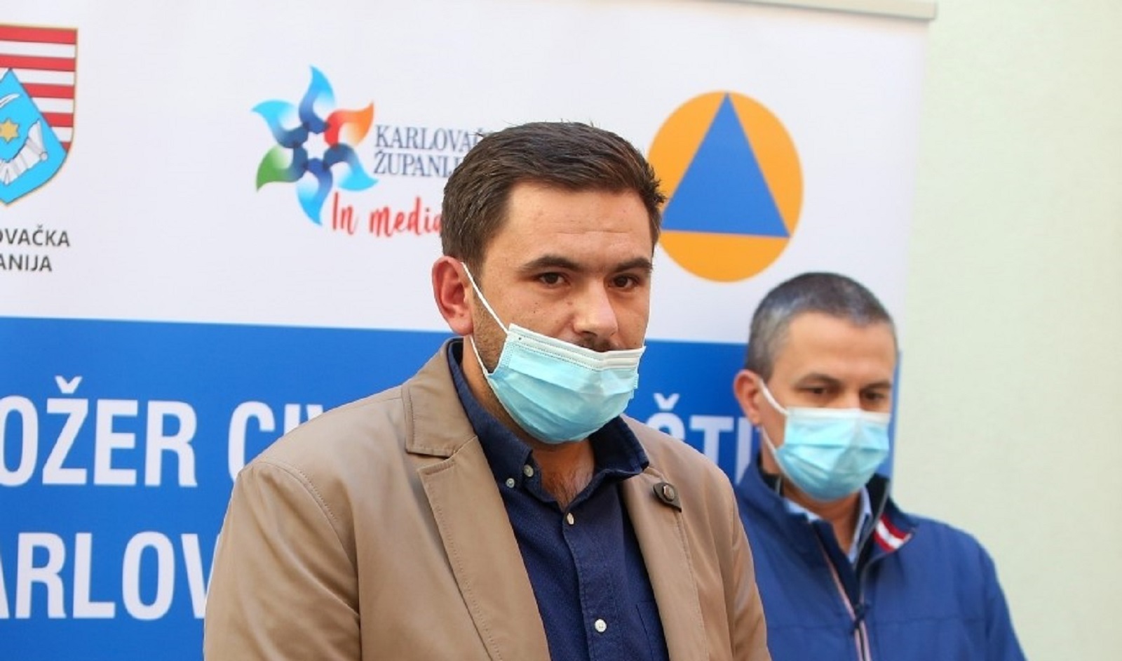 08.10.2020., Karlovac - Izvanredna konferencija za medije Stozera Civilne zastite Karlovacke zupanije o prodoru virusa Covid-19 u dom za starije na podrucju grada Ozlja. Branko Zoretic ravnatelj Zavoda za javno zdravstvo Karlovacke zupanije.
Photo: Kristina Stedul Fabac/PIXSELL