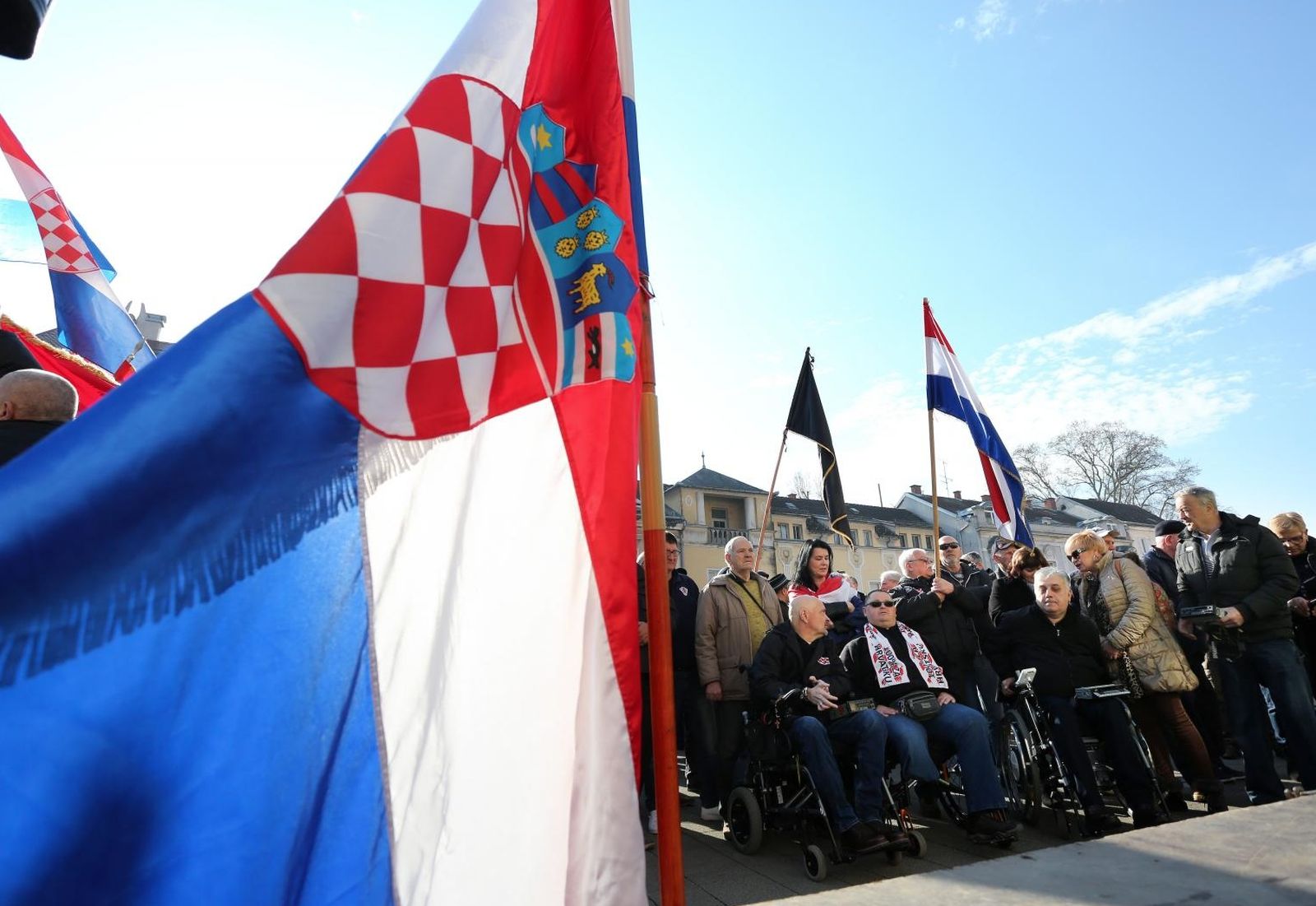 09.02.2020., Samobor -Zajednica udruga hrvatskih branitelja lijecenih od PTSP-a RH aktivno se ukljucila u organizaciju prosvjeda "STOP GOVORU MRZNJE I MEDJUSOBNOJ NESNOSLJIVOSTI. Cilj prosvjeda je podici glas razumne Hrvatske protiv govora mrznje i medjusobnih uvreda, bez obzira na politicki predznak i svjetonazor onih koji ih upucuju.
Photo: Emica Elvedji/PIXSELL