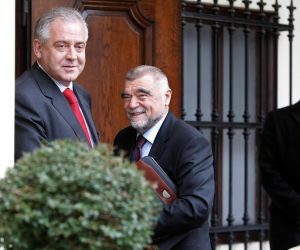 02.03.2009., Zagreb - Sastanak Predsjednika Vlade RH, predsjednika Republike Hrvatske i predsjednika Hrvatskog sabora u Drzavnoj rezidenciji u ulici Visoka 22, s predstavnicima parlamentarnih stranaka. 
Photo: Sanjin Strukic/24sata