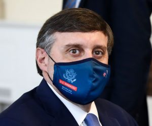09.09.2020., Sarajevo, Bosna i Hercegovina - Predsjedavajuci Predsjednistva BiH Sefik Dzaferovic i clanovi Predsjednistva BiH Milorad Dodik i Zeljko Komsic primili su zamjenika pomocnika drzavnog tajnika SAD-a Matthewa Palmera. Matthew Palmer
Photo: Armin Durgut/PIXSELL
