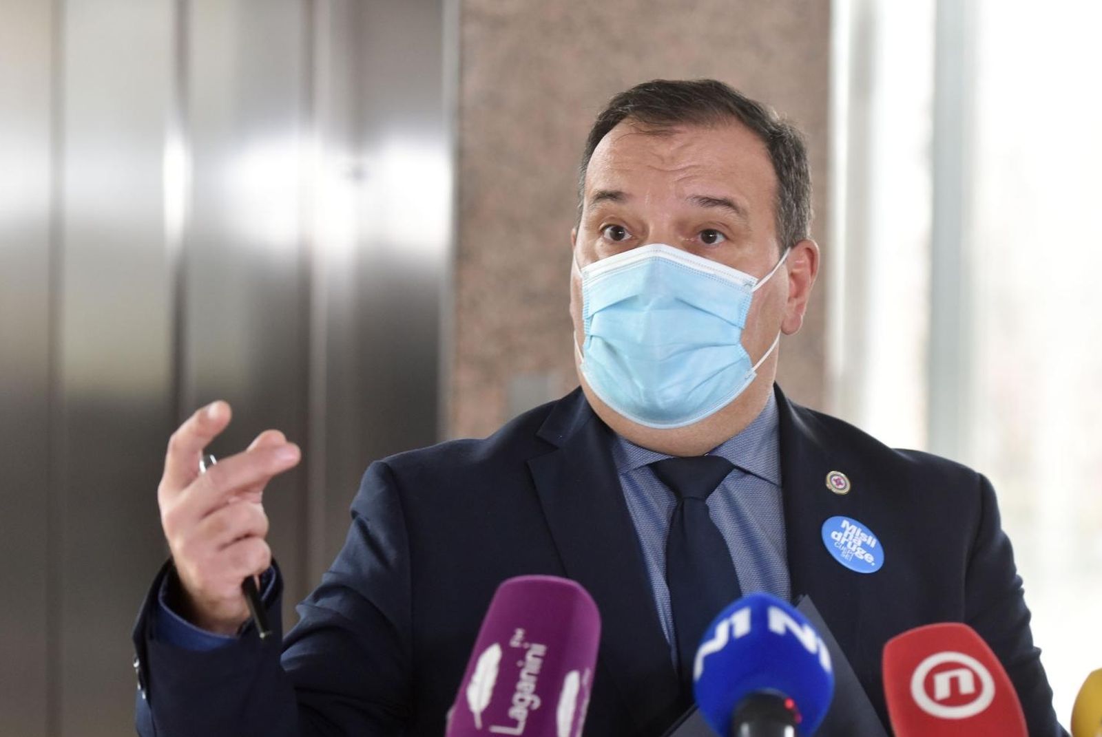 i11.02.2021.,Zagreb - Ministar zdravstva Vili Beros dao je izjavu za medije prije pocetka sjednice vlade.
Photo: Davorin Visnjic/PIXSELL