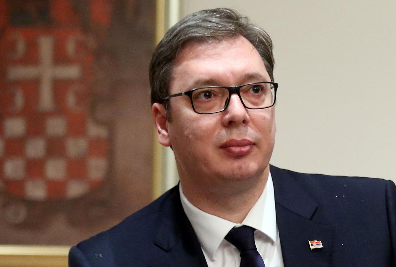 12.02.2018., Sv. Duh 122, Zagreb - Predsjednica Republike Hrvatske Kolinda Grabar-Kitarovic i predsjednik Republike Srbije Aleksandar Vucic susreli su se s mladima u Mitropoliji zagrebacko-ljubljanskoj. Docekao ih je mitropiolit zagrebacko-ljubljanski i cijele Italije Porfirije Peric. Izaslanstvo Republike Srbije predvodjeno predsjednikom Vucicem u dvodnevnom je posjetu Hrvatskoj. Photo: Goran Stanzl/PIXSELL
