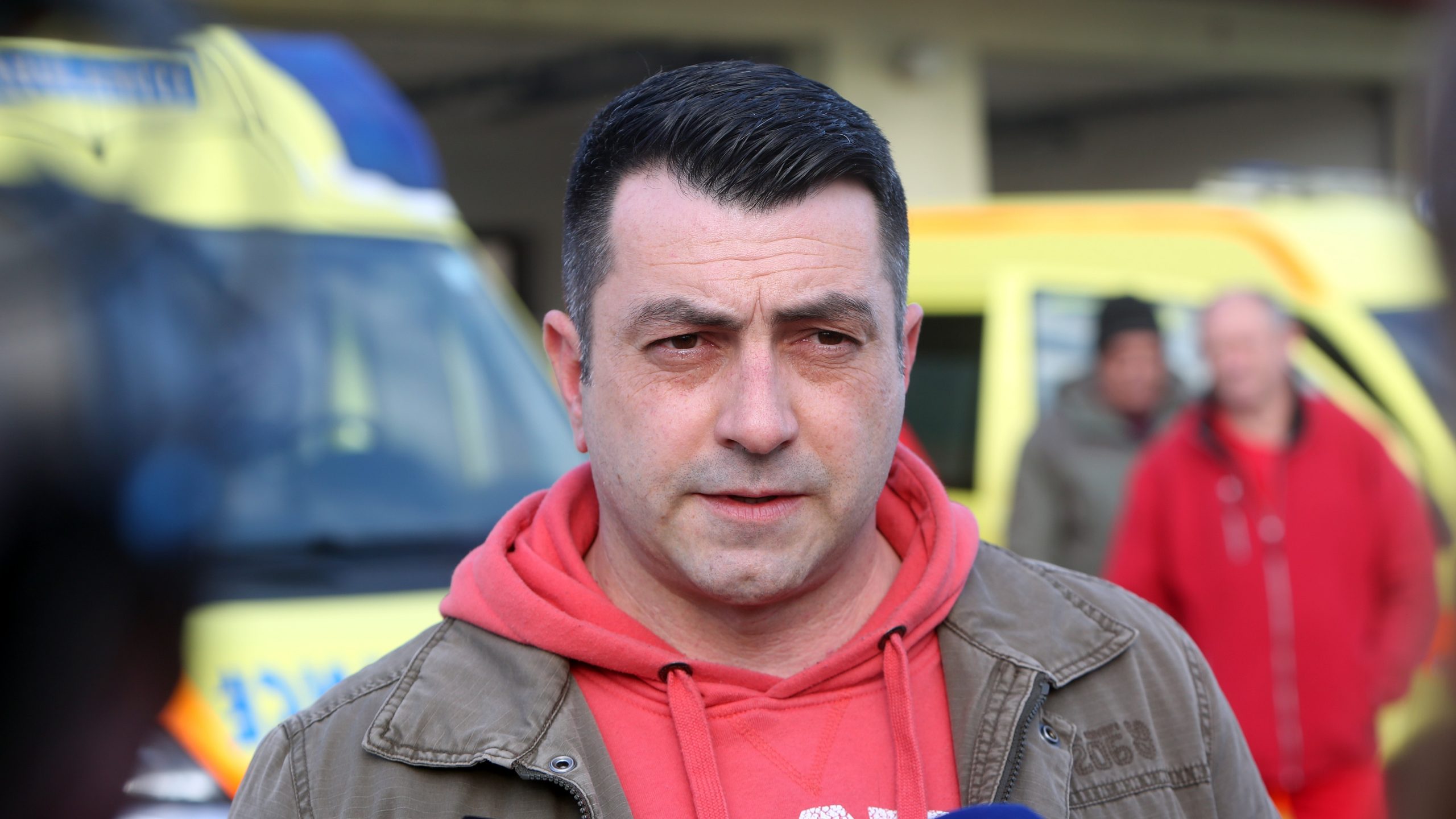 12.02.2020., Karlovac - Vozaci saniteta Doma zdravlja Karlovac su u jednodnevnom strajku solidarnosti zbog nezadovoljstva koeficijentima i placama zaposlenih u sanitetu. Obustavili su rad na nacin da ne obavljaju prijevoz pacijenata osim kronicnih koji moraju biti svakodnevno zbrinuti, a to su dijalizirani, onkoloski te hitni prijevoz u odredjenom vremenu. Tomislav Cerovac sindikalni povjerenik vozaca saniteta.
Photo: Kristina Stedul Fabac/PIXSELL