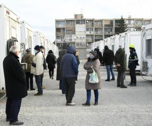13.02.2020., Petrinja - Prva 23 kontejnera u kontejnerskom naselju na Sajmistu u potpunosti su spremni za prijem stanara. Photo: Nikola Cutuk/PIXSELL