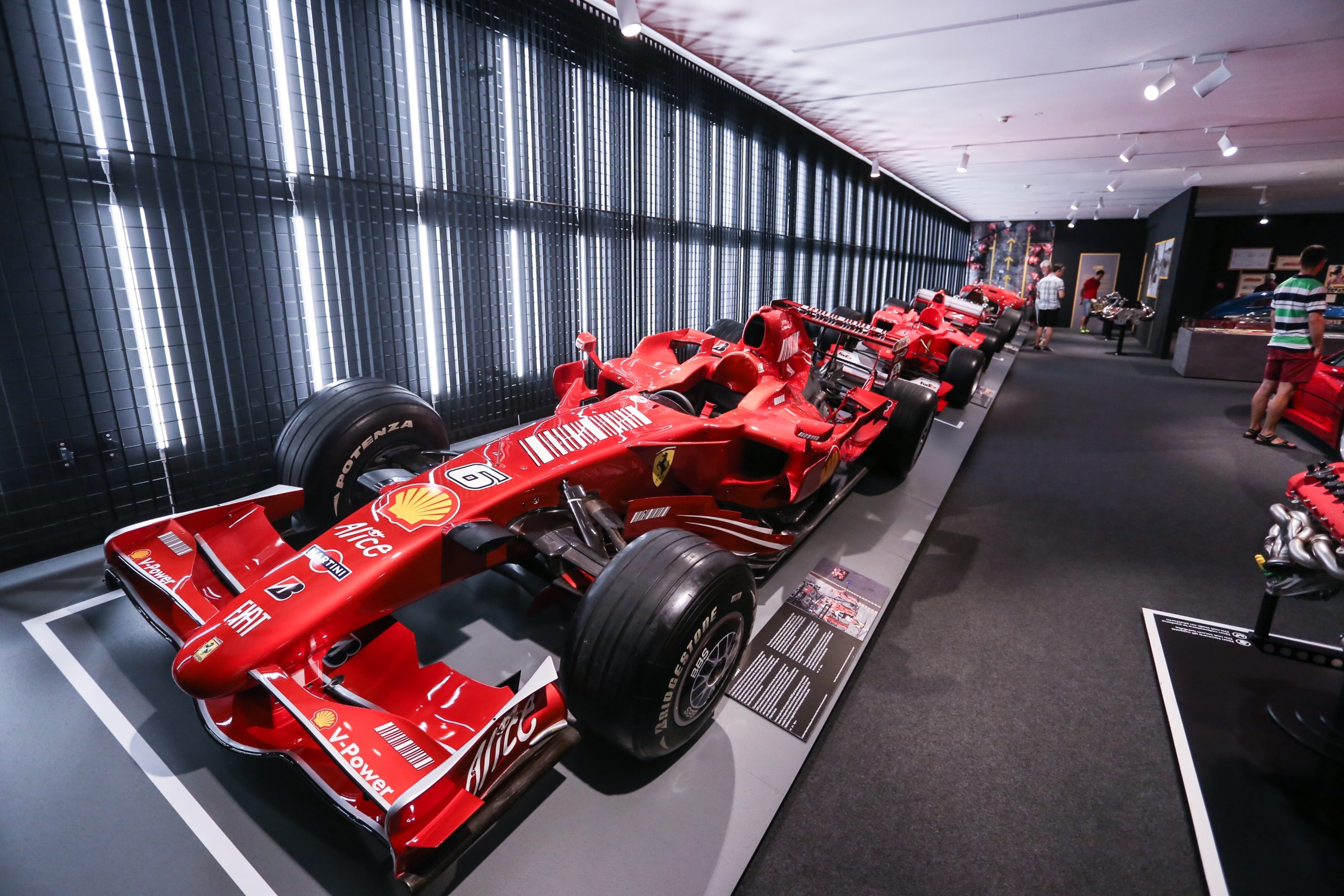 13.06.2017., Maranello, Italija - U muzeju Galleria Ferrari, smjestenom uz trkacu stazu Fiorano, izlozeni su stari modeli trkacih i cestovnih automobila. U blizini muzeja nalazi se tvornica Ferrarija, koja je jos od 1943. jedan od pokretaca talijanskog gospodarstva, gdje se dizajniraju i proizvode Ferrariji, sve osim sasija i karoserija koje jos uvijek dolaze iz Carrozzerije Scaglieti u Modeni. U Maranellu je 1963. utemeljena tehnicka skola, posvecena Enzovom ocu Alfredu Ferrariju, koja i danas osigurava specijaliste tehnicare za kompaniju. U prvenstvo Formule 1 Ferrari se ukljucio 1950.
Photo: Igor Soban/PIXSELL