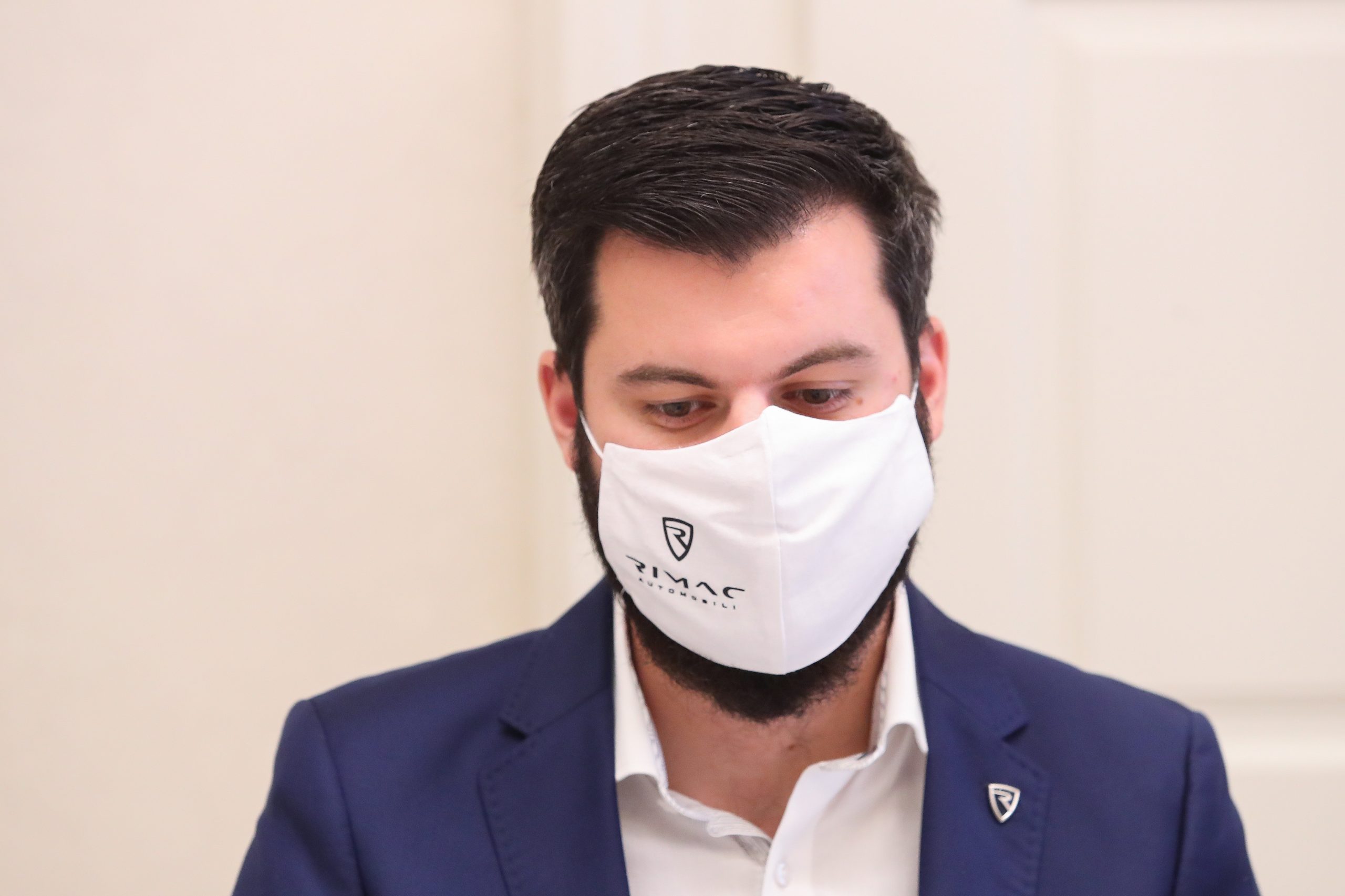 14.10.2020., Zagreb - Mate Rimac, osnivac i direktor tvrtke Rimac Automobili, sastao se s predsjednikom Vlade Andrejom Plenkovicem u Banskim dvorima. Photo: Luka Stanzl/PIXSELL