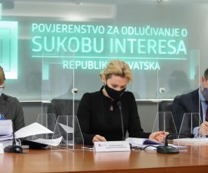 15.01.2021., Zagreb - Povjerenstvo za odlucivanje o sukobu interesa odrzalo je svoju 111. sjednicu. 
Tatijana Vucetic, Natasa Novakovic, Davorin Ivanjek Photo: Luka Stanzl/PIXSELL
