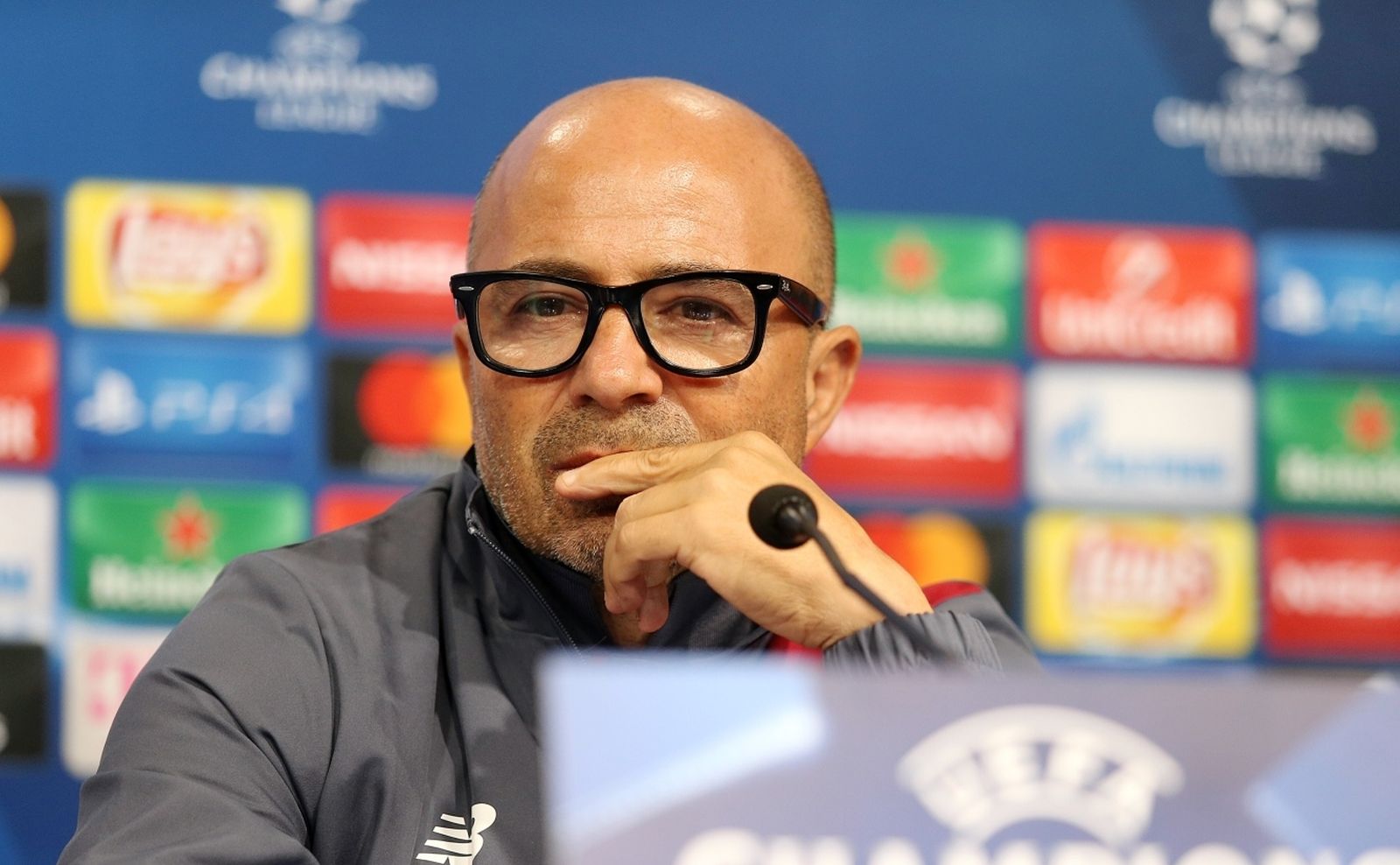17.10.2016., Zagreb - Konferencija za medije FC Sevilla uoci utakmice Lige prvaka s GNK Dinamo. Trener Seville Jorge Sampaoli.
Photo: Dalibor Urukalovic/PIXSELL