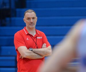 19.02.2020., KC Drazen Petrovic, Zagreb - Zadnjih 15 minuta treninga Hrvatske kosarkaske reprezentacije uoci kvalifikacija za Eurobasket. Veljko Mrsic.Photo: Marko Prpic/PIXSELL