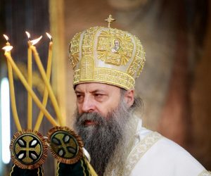 19, February, 2021, Belgrade - The liturgy at which the solemn act of enthronement of His Holiness Porfirije in the holiest throne of the Archbishop of Pec, Metropolitan of Belgrade and Karlovac and Patriarch of Serbia was performed was served in the Cathedral. Serbian Patriarch Porfirije. Photo: Milos Tesic/ATAImages

19, februar, 2021, Beograd  - Liturgija na kojoj je izvrsen svecani cin ustolicenja Njegove Svetosti Porfirija u najsvetiji tron Arhiepiskopa peckog, mitropolita beogradsko-karlovackog i patrijarha srpskog sluzena je u Sabornoj crkvi. Photo: Milos Tesic/ATAImages