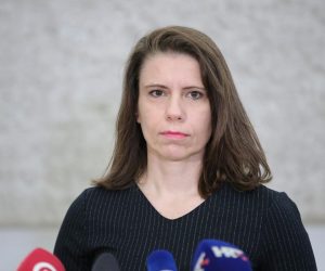 21.01.2021., Zagreb - Katarina Peovic u Saboru je dala  izjavu za medije.Photo: Sanjin Strukic/PIXSELL