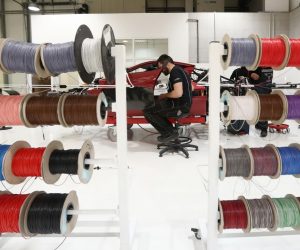 21.03.2016., Sveta Nedjelja - Obilazak poslovnog prostora i proizvodnog pogona tvrtke Rimac Automobili gdje se proizvode vrhunski supersportski automobili na struju, bicikli, ali i komponente koje se koriste u automobilskoj i drugoj industriji. Tvornica zaposljava 150 radnika te sada proizvodi 3 super automobila godisnje. 
Photo: Zeljko Lukunic/PIXSELL