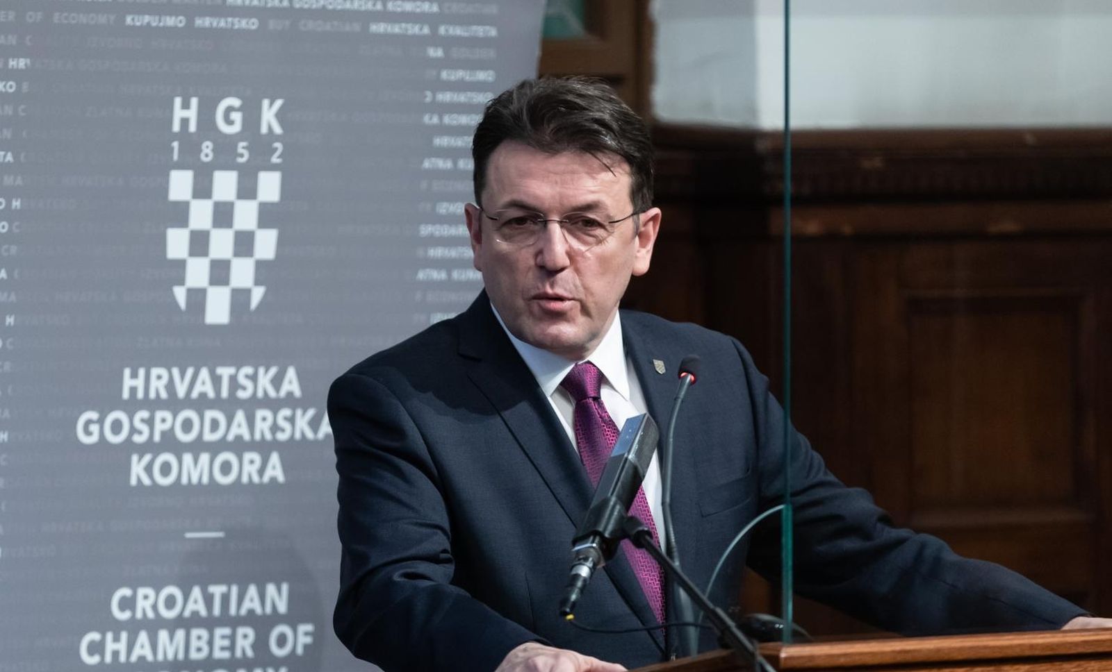 21.12.2020., Zagreb - HGK, konferencija za medije -  osvrt na gospodarsku 2020. Luka Burilovic. 
Photo: Davor Puklavec/PIXSELL