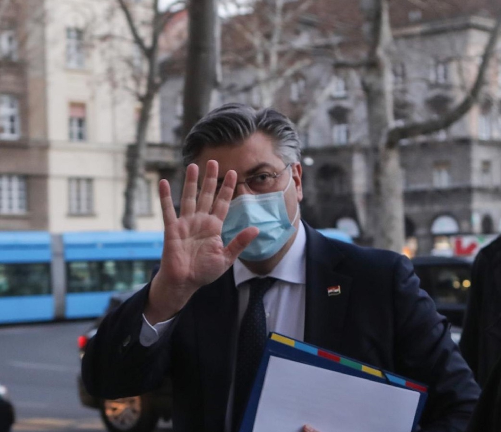 22.02.2021., Zagreb - Zajednicka sjednica Predsjednistva i Nacionalnog vijeca HDZ-a putem video linka. Andrej Plenkovic. 
Photo: Tomislav Miletic/PIXSEL