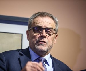 23.03.2018., Zagreb - Svecano otvorenje retrospektive Emanuela Vidovica u Umjetnickom paviljonu. Milan Bandic.
Photo: Igor Soban/PIXSELL