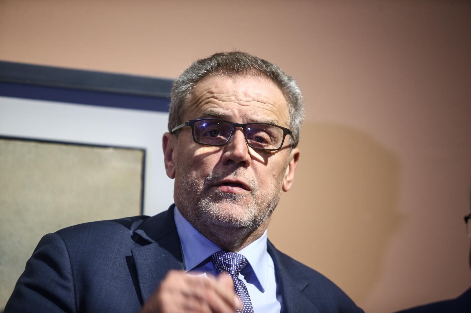 23.03.2018., Zagreb - Svecano otvorenje retrospektive Emanuela Vidovica u Umjetnickom paviljonu. Milan Bandic.
Photo: Igor Soban/PIXSELL