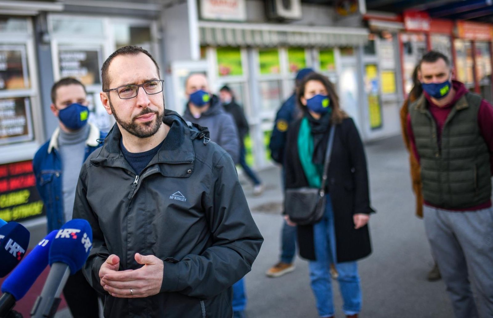 27.02.2021., Zagreb - Konferencija za medije politickih platformi Zagreb je NAS! i Mozemo!Tema konferencije su problemi na podrucju Gradske cetvrti Pescenica - Zitnjak koji se ticu zapustenosti prostora, nebalansiranog razvoja i prekomjerne izgradnje te prometa. Photo: Josip Regovic/PIXSELL