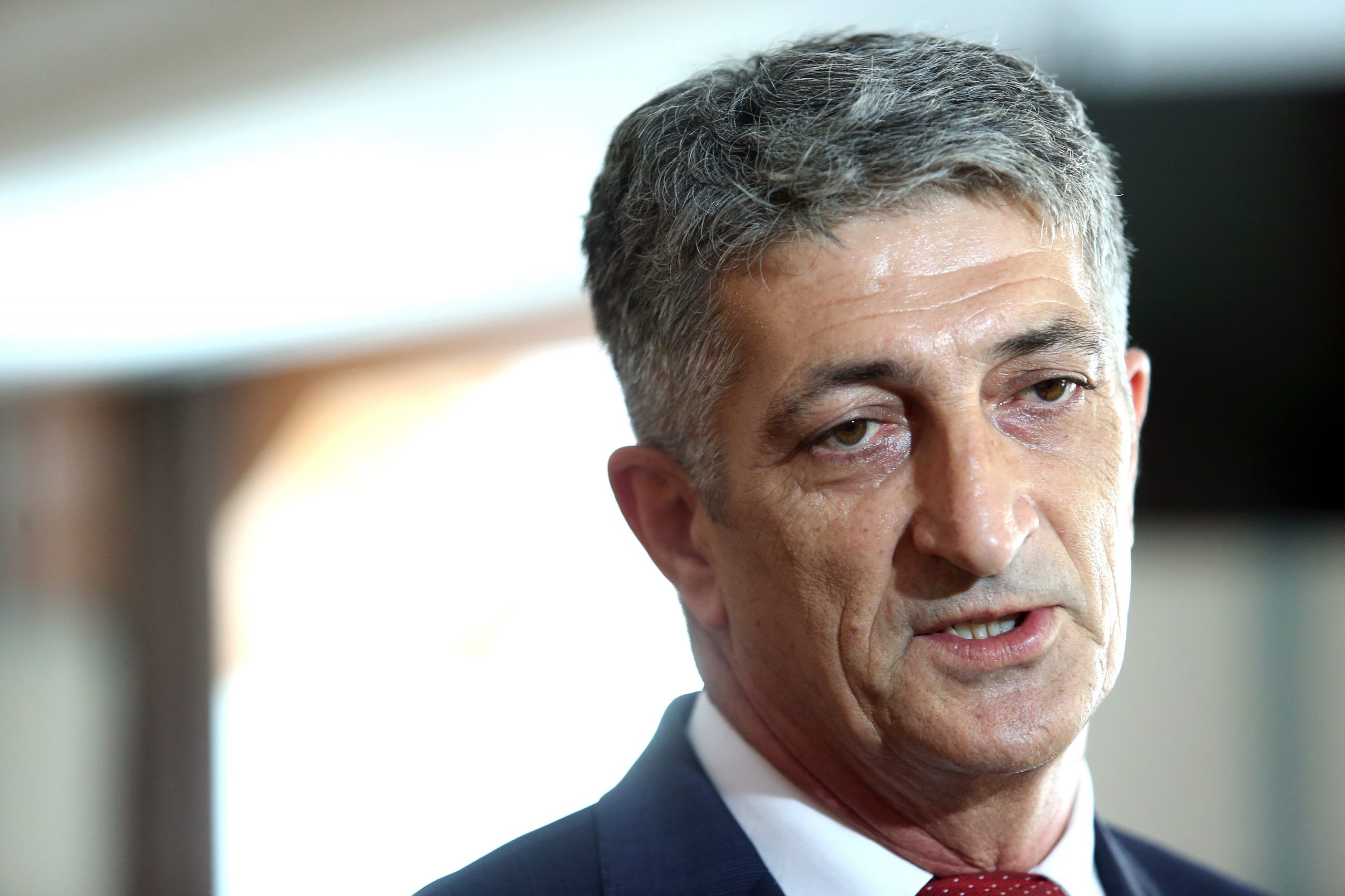 28.08.2017., Zagreb - Tematska konferencija Proces ekshumacije i identifikacije nestalih osoba/lica na podrucju Republike Hrvatske Regionalne koordinacije udruzenja obitelji nestalih osoba/lica s podrucja bivse Jugoslavije u hotelu Dubrovnik. Izjava za medije pomocnika ministra branitelja Stjepana Sucica.  
Photo: Sanjin Strukic/PIXSELL