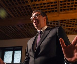 Serbian President Aleksandar Vucic speaks during an interview with Reuters in Belgrade Serbian President Aleksandar Vucic speaks during an interview with Reuters in Belgrade, Serbia, February 5, 2021. REUTERS/Zorana Jevtic ZORANA JEVTIC
