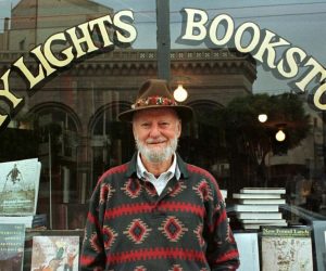 FILE PHOTO: Lawrence Ferlinghetti stands outside his bookstore in San Francisco FILE PHOTO: Lawrence Ferlinghetti stands outside his bookstore in San Francisco, California, U.S. August 18, 1998. Stringer/File Photo STRINGER