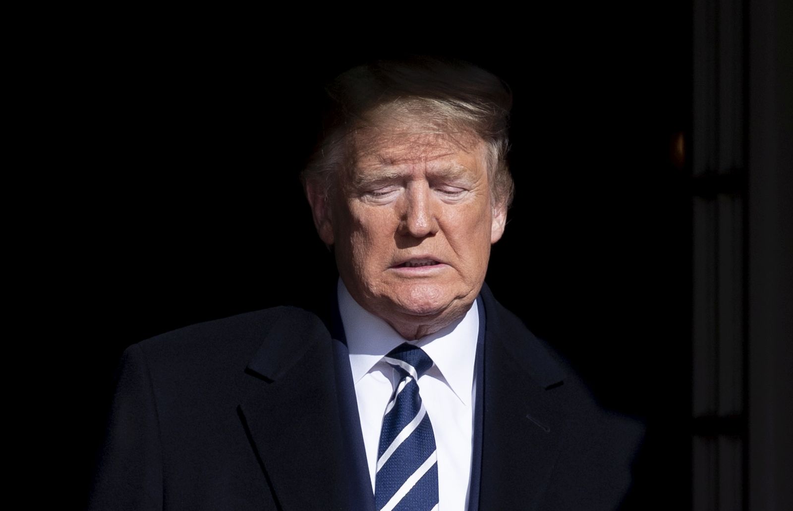 epa08999461 (FILE) - US President Donald J. Trump walks out of the South Portico at the White House in Washington, DC, USA, 27 January 2020 (reissued 09 February 2021). The second Senate impeachment trial of former US President Donald J. Trump began on 09 February 2021 on charges of incitement of insurrection for his role in 06 January violent attack on the US Capitol.  EPA/MICHAEL REYNOLDS *** Local Caption *** 56621644
