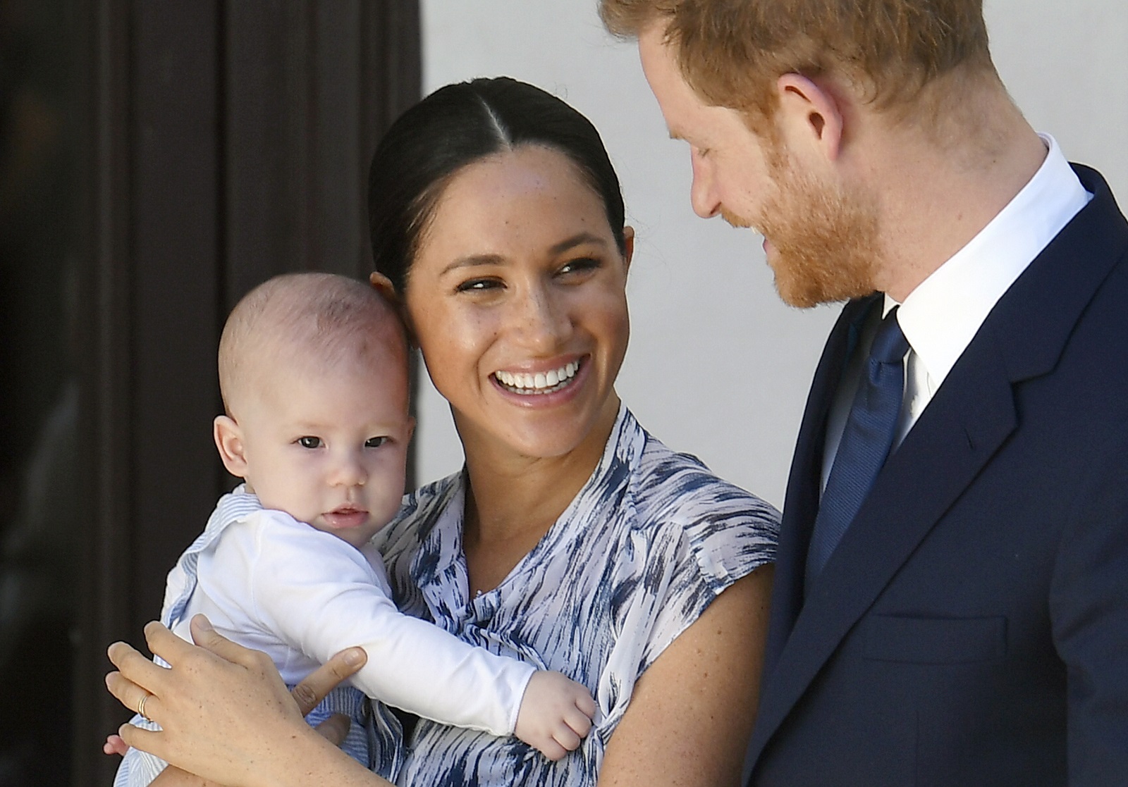 epa09013040 (FILE) - Britain's Prince Harry, Duke of Sussex and his wife Meghan, Duchess of Sussex, holding their son Archie, at the Desmond and Leah Tutu Legacy Foundation in Cape Town, South Africa, 25 September 2019 (reissued 14 February 2021). The Duke and Duchess of Sussex are expecting their second child, a spokesperson for the couple has confirmed on 14 February 2021.  EPA/TOBY MELVILLE / POOL *** Local Caption *** 56009523