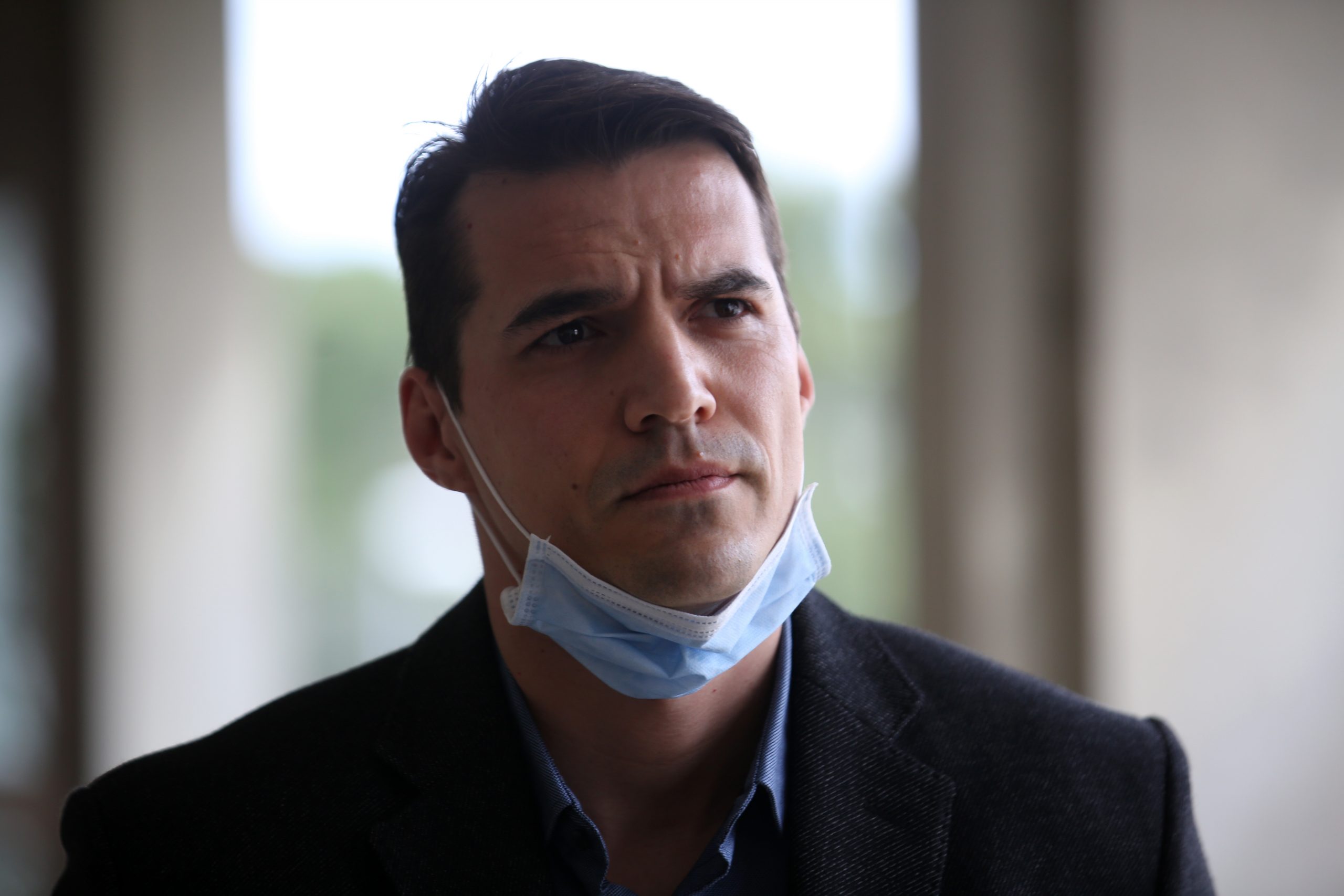 Dubrovnik, 18.02.2021 -  Presuda na Opčinskom sudu u Dubrovniku o upravljanju Dubrovačkim zidinama. Na fotografiji Andro Vlahušić, Jadran Barač.
 foto HINA/ Daniel Kasap/ dk