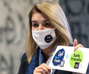 Zagreb, 25.02.2021. - U NSK je danas predstavljen projekt "Safe stay in Croatia". Na fotografiji ministrica turizma i sporta Nikolina Brnjac. foto HINA/ Lana SLIVAR DOMINIÆ/ lsd