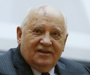 epa09046154 (FILE) Former Soviet leader Mikhail Gorbachev smiles during the presentation of a new book titled 'Gorbachev in life', published by the Gorbachev Fund in Moscow, Russia, 29 February 2016 (reisued 02 March 2021). Mikhail Gorbachev, the eighth and last leader of the then Soviet Union, is celebrating his 90th birthday on 02 March 2021.  EPA/SERGEI ILNITSKY