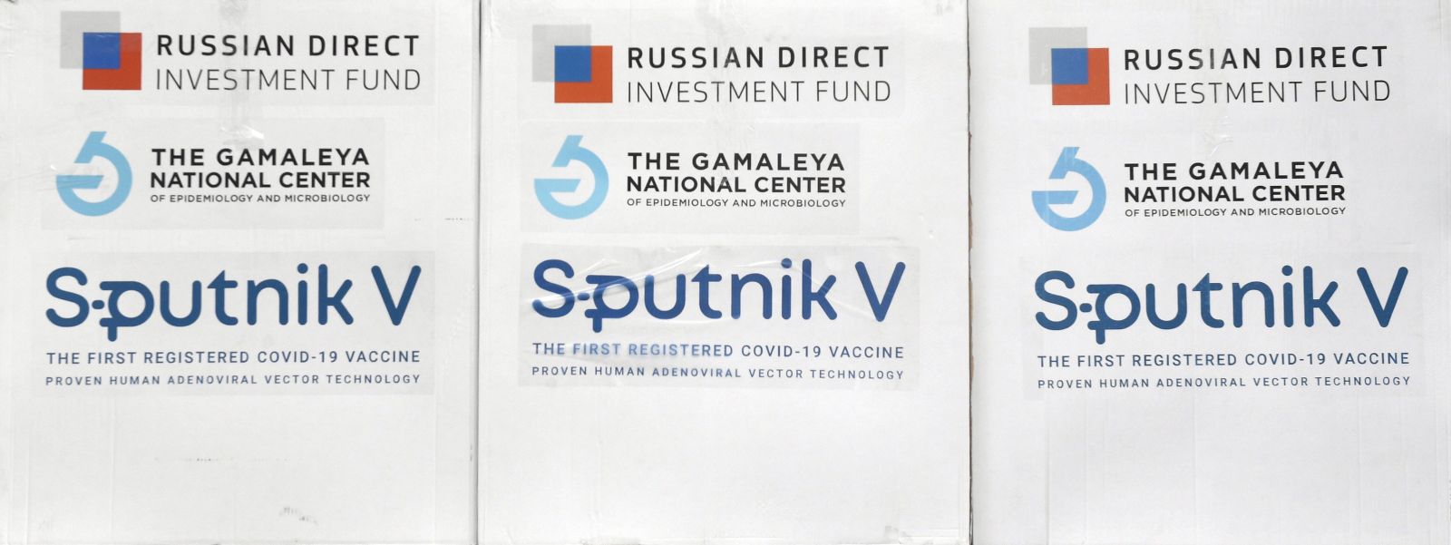 epa09051577 Boxes of Sputnik V vaccines are ready to be unloaded unloaded from a truck at a warehouse of Hungaropharma, a Hungarian pharmaceutical wholesale company, in Budapest, Hungary, after a shipment of 280 thousand doses of the Russian vaccine Sputnik V (Russian name: Gam-KOVID-Vak) arrived in Hungary 04 March 2021.  EPA/Zoltan Mathe HUNGARY OUT