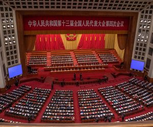 epa09067101 Chinese President Xi Jinping, Premier Li Keqiang and other delegates attend the closing session of the National People’s Congress (NPC), at the Great Hall of the People, in Beijing, China, 11 March 2021. China held two major annual political meetings, The National People’s Congress (NPC) and the Chinese People's Political Consultative Conference (CPPCC) which run alongside and together known as 'Lianghui' or 'Two Sessions'.  EPA/ROMAN PILIPEY / POOL