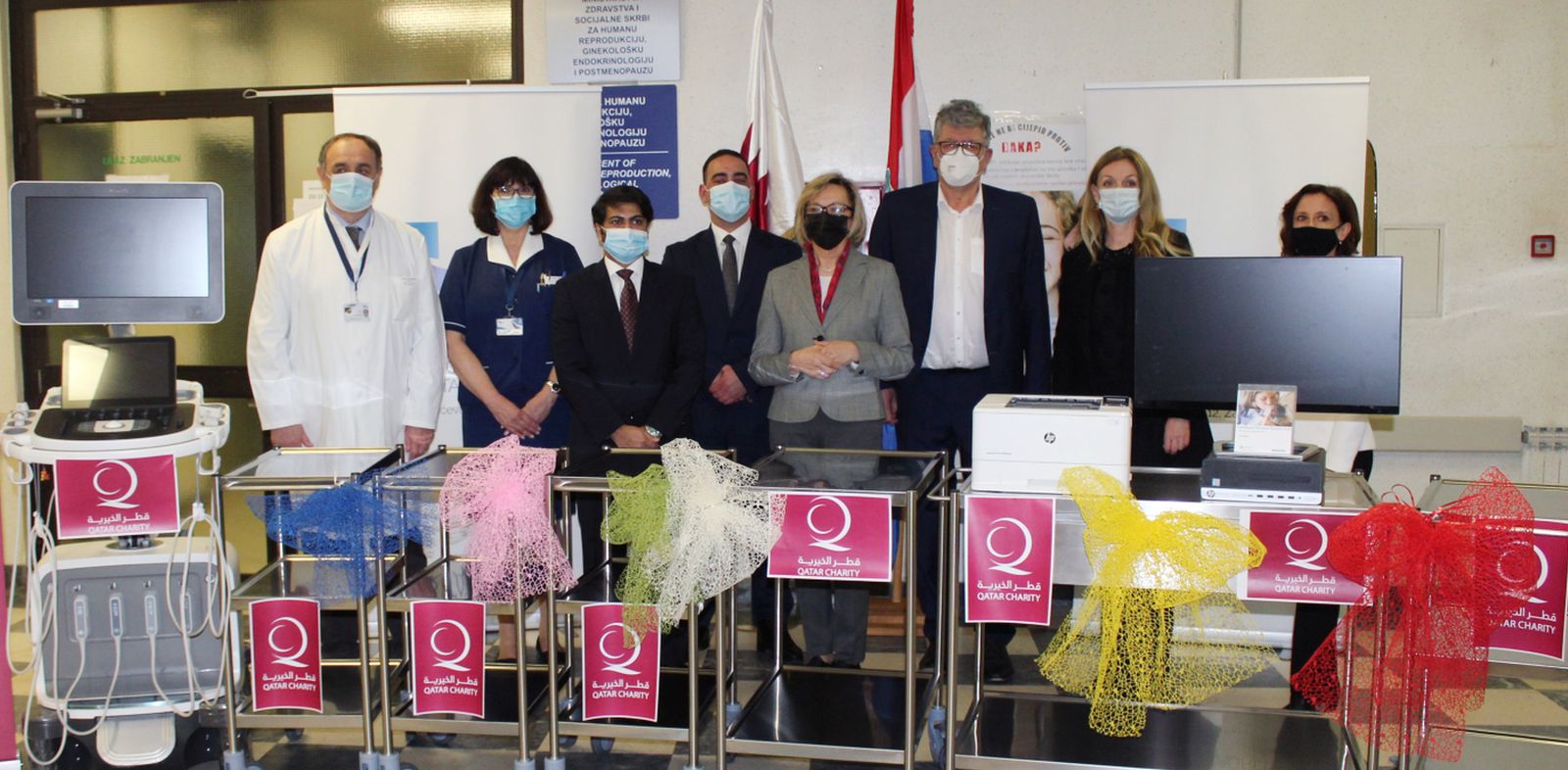 Zagreb, 12.03.2021 -Humanitarna organizacija QATAR CHARITY-DOHA, preko Veleposlanstva drave Katar u Zagrebu uruèila je doniranu medicinsku opremu u vrijednosti 95.817,00 EUR Klinici za enske bolesti i porode KBC-a Zagreb. foto HINA/ KBC Zagreb/ ik