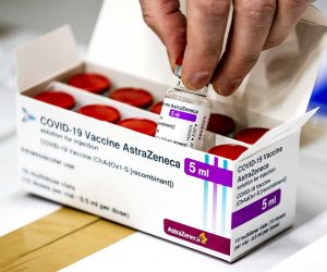 epa09074881 (FILE) - A vial of AstraZeneca's Covid-19 vaccine stored in Movianto in Oss, The Netherlands, 12 February 2021 (reissued 14 March 2021). The Dutch health ministry on 14 March 2021 said it was suspending the AstraZeneca vaccine rollout, just days after pressing ahead with its use.  EPA/Remko de Waal