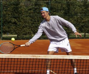 Zadar, 19.03.2021. - Konferencija za medije povodom održavanja teniskog turnira Zadar Open iz kategorije ATP Challenger 80, na igralištima Falkensteiner Resorta Punta Skala u Petrčanima. Na slici Frane Ninčević. 
foto HINA/ Zvonko KUCELIN/ ml