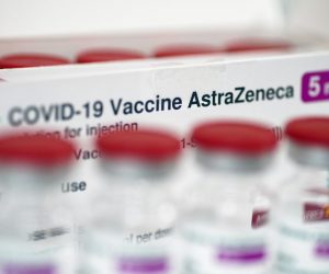 epa09084172 Vials of the AstraZeneca COVID-19 vaccine are displayed at the Southern Hospital in Warsaw, 19 March 2021. Poland has received a new batch of 65,000 coronavirus vaccine doses from the Anglo-Swedish firm AstraZeneca, with a further 72,000 expected next week. EU member countries reintroduce the AstraZeneca Covid-19 vaccine in their inoculation campaigns following the previous day's European Medicines Agency (EMA) announcement to uphold its approval of the vaccine. Some countries stopped giving the vaccine over fears there might be links between the vaccination against Covid-19 with the AstraZeneca vaccine and a rare number of blood clots.  EPA/Leszek Szymanski POLAND OUT
