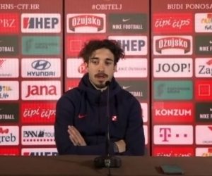 Zagreb, 25.3.2021.- Virtualna konferencija za medije Hrvatske nogometne reprezentacije uoèi kvalifikacijske utakmice sa Ciprom. Na slici ime Vrsaljko. 
foto HINA/ Screenshot Zoom/ ua