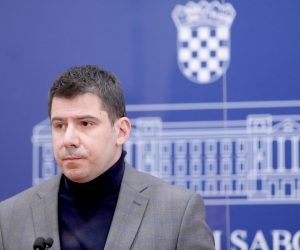 01.02.2021., Zagreb - U Saboru je odrzana konferencija za medije Kluba zastupnika Mosta o temi "Pocinjemo s prikupljanjem potpisa oporbe za ukidanje obvezne clanarine Hrvatskoj obrtnickoj komori". Nikola Grmoja. Photo: Patrik Macek/PIXSELL