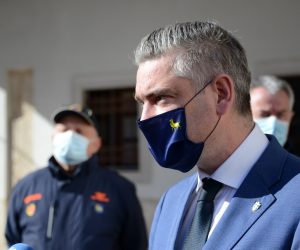01.03.2021., Pula - Povodom Medjunarodnog dana civilne zastite, pulski je gradonacelnik Boris Miletic, uprilicio prigodno primanje za predstavnike Stozera civilne zastite Istarske zupanije. Photo: Sasa Miljevic/PIXSELL