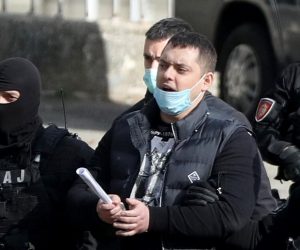 04, February, 2021, Belgrade - As part of the investigation after the arrest of the organized criminal group, Veljko Belivuk, known as Velja Nevolja, was brought to the stadium of the Partizan Football Club accompanied by the police. Veljko Belivuk. Photo: Stefan Tomasevic/ATAImages

04, februar, 2021, Beograd - U sklopu istraznih radnju posle hapsenja organizovane kriminalne grupe Veljko Belivuk, poznat kao Velja Nevolja doveden je u pratnji policije na stadion Fudbalskog kluba Partizan. Photo:Stefan Tomasevic/ATAImages