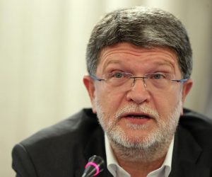 05.06.2019., Zagreb - Predstavljanje knjiga Nacionalna sigurnost Mirka Bilandzica i Drzavni terorizam Danijele Lucic u HND-u. Tonino Picula. 
Photo: Goran Stanzl/PIXSELL