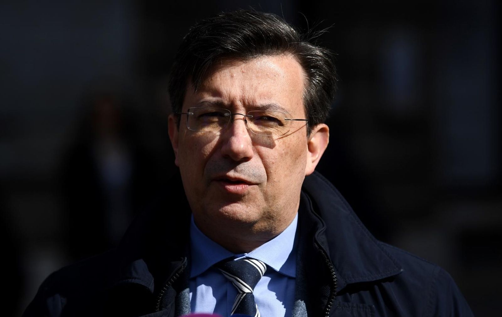 06.03.2021., Zagreb - Zeljko Uhlir, kandidat za gradonacelnika odrzao konferenciju za medije na temu obrtnika u Zagrebu i mjera pomoci. 
Photo: Marko Lukunic/PIXSELL