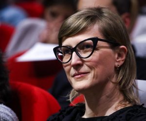 06.04.2019., Sarajevo, Bosna i Hercegovina - 
U kinu Meeting Point odrzana je promocija monografije jednog od najvecih, najgledanijih i najpoznatijih BIH redatelja Hajrudina Sibe Krvavca. Ovo je prva knjiga o nekom bosanskohercegovackom redatelju, a nastala je na inicijativu Jasmile Zbanic. Krvavcev najpoznatiji film je "Valter brani Sarajevo". Jasmila Zbanic. 
Photo: Armin Durgut/PIXSELL